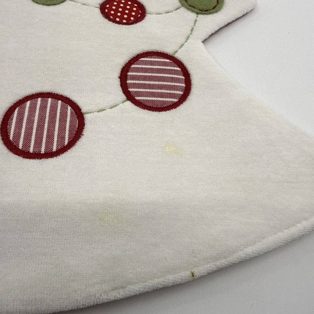 Pottery Barn Kids Christmas Tree  Placemat‎ Soft White Set Of 4 Stains